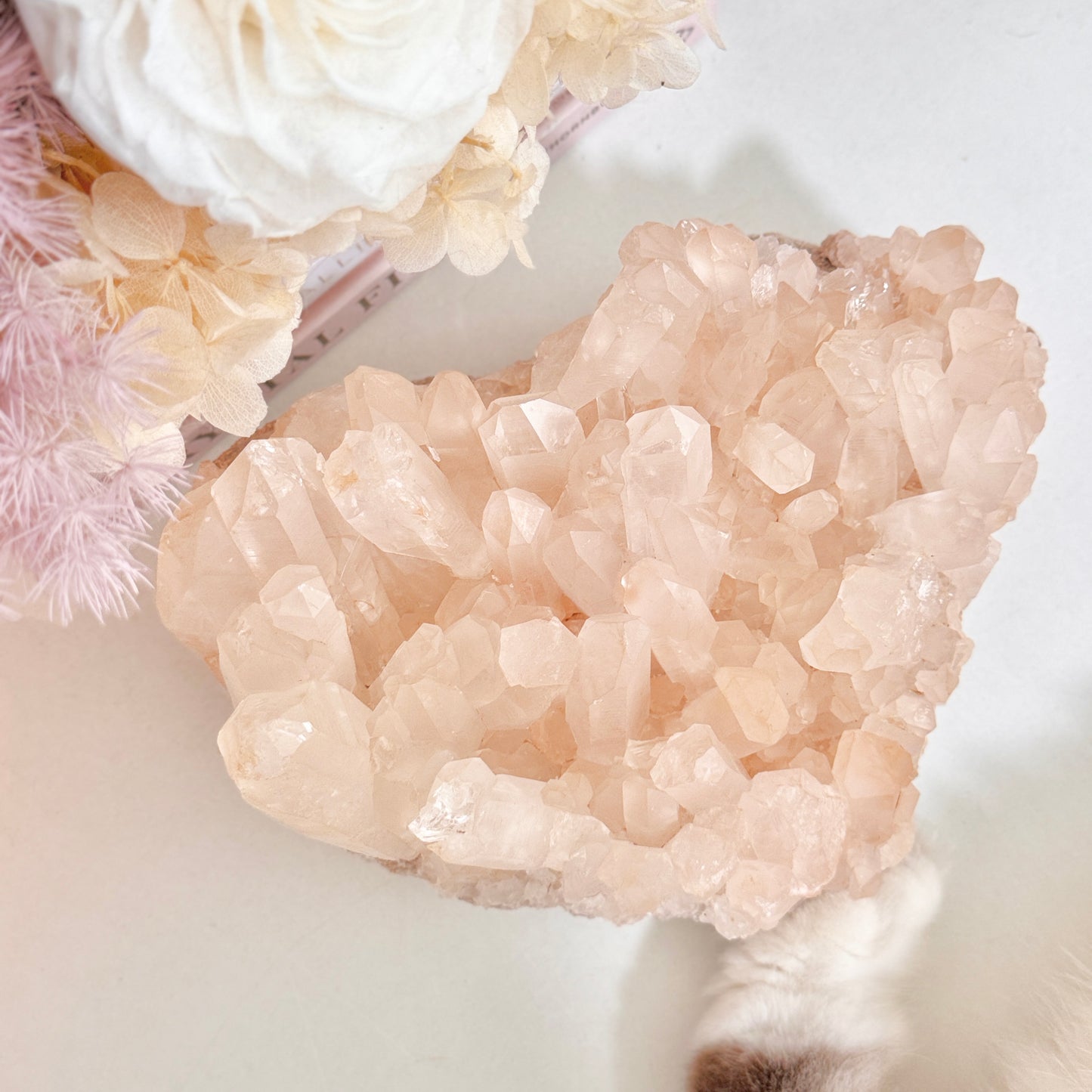 Pink Quartz Cluster (Heart)