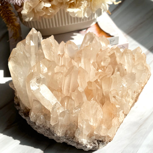 Pink Quartz Cluster (Heart)