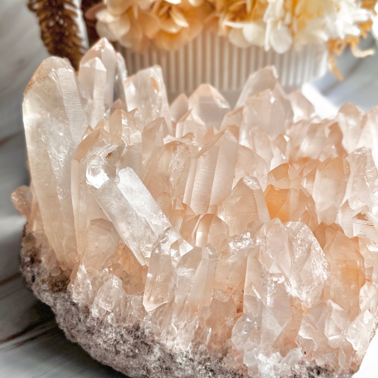 Pink Quartz Cluster (Heart)