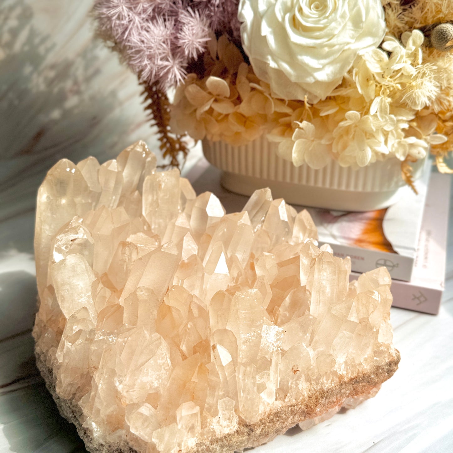 Pink Quartz Cluster (Heart)