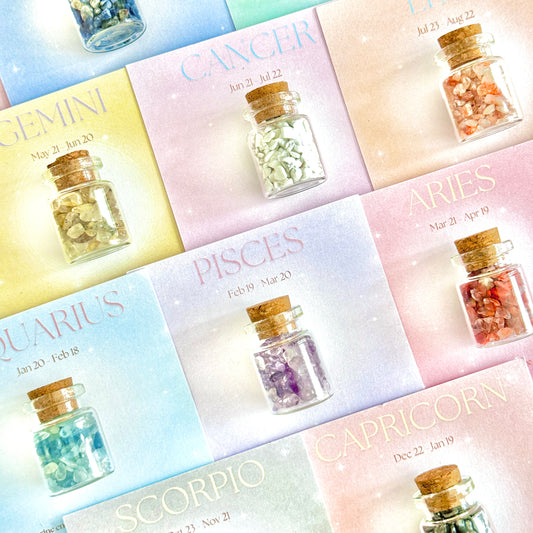 Mini Crystal Jar - Horoscope Series